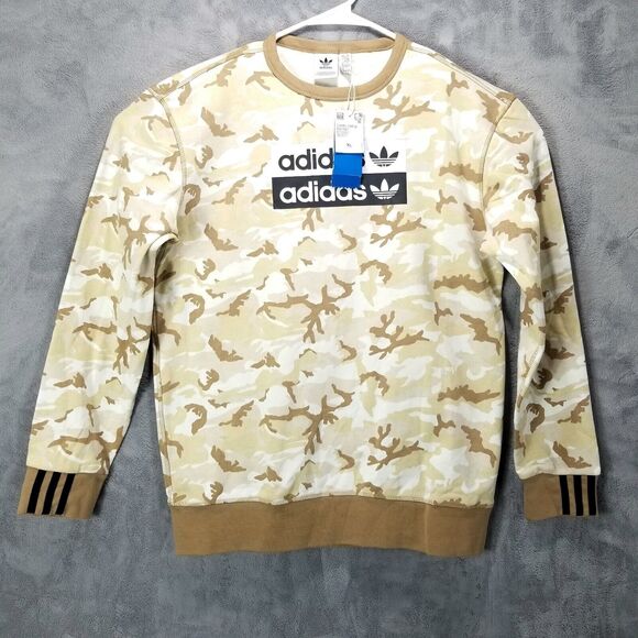 NWT Adidas Originals Sweater Girls'S Camo Crew Longsleeve Size XL ED7887